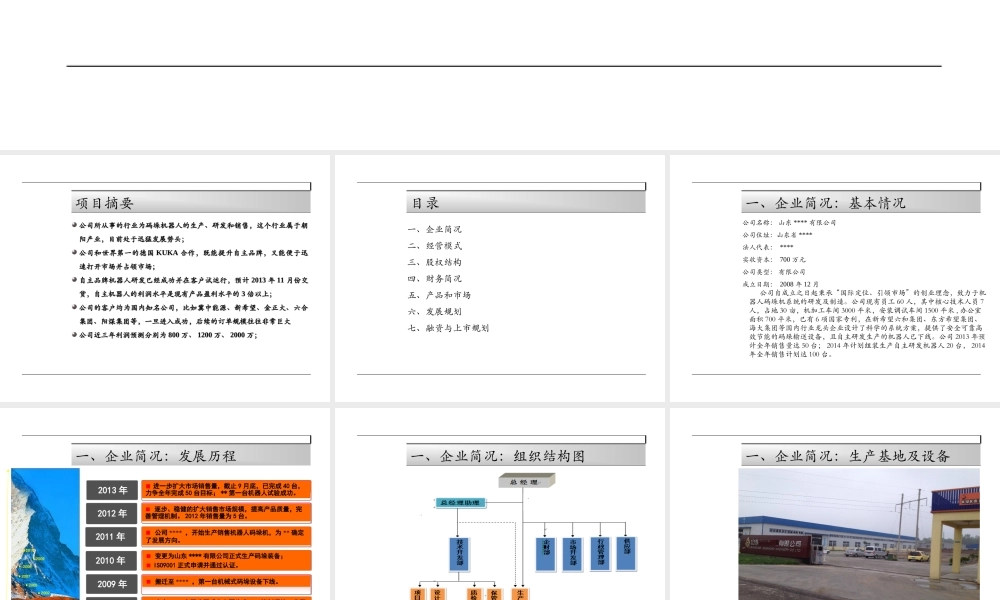 机器人项目商业计划书-(1).ppt