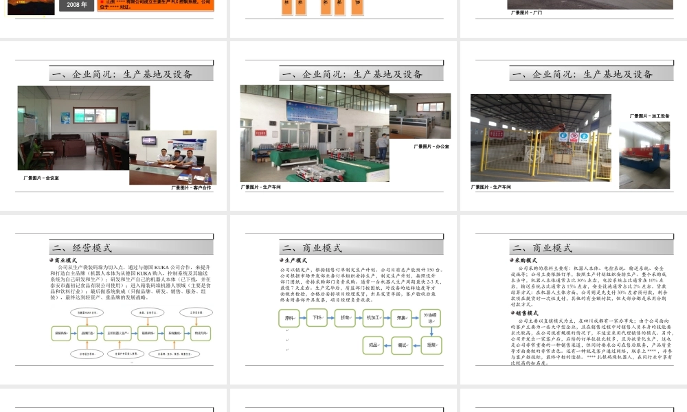 机器人项目商业计划书-(1).ppt