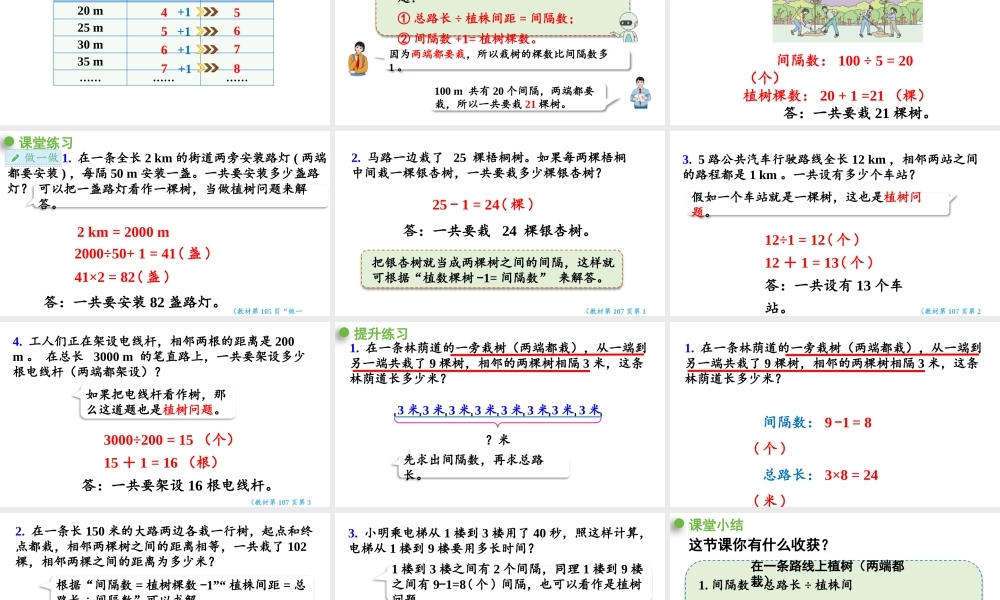 （2022秋季新教材）7.1 植树问题（1）课件（26张PPT).pptx