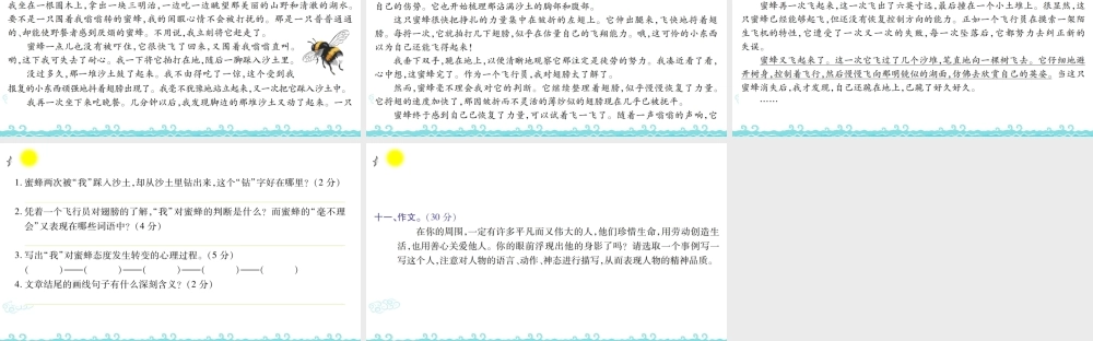 期末语文素养测评 (2).ppt