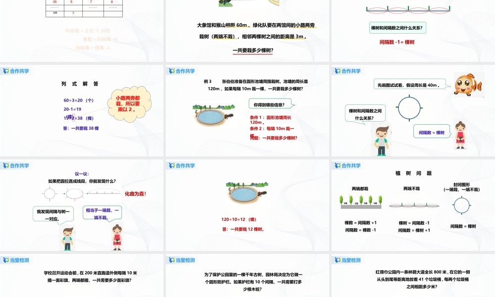 人教版五上第七单元《数学广角——植树问题》课件.pptx