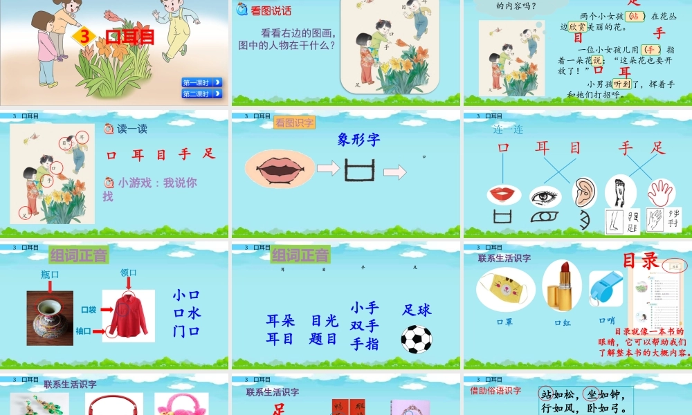 识字3 口耳目（名师PPT课件）.pptx