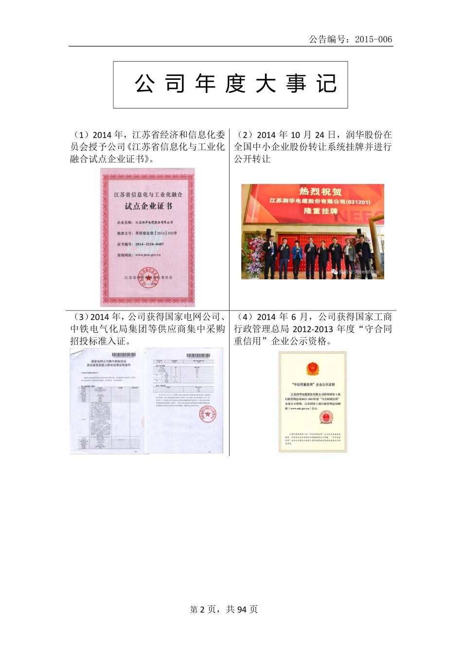831201_2014_润华股份_2014年年度报告_2015-04-09.pdf_第2页