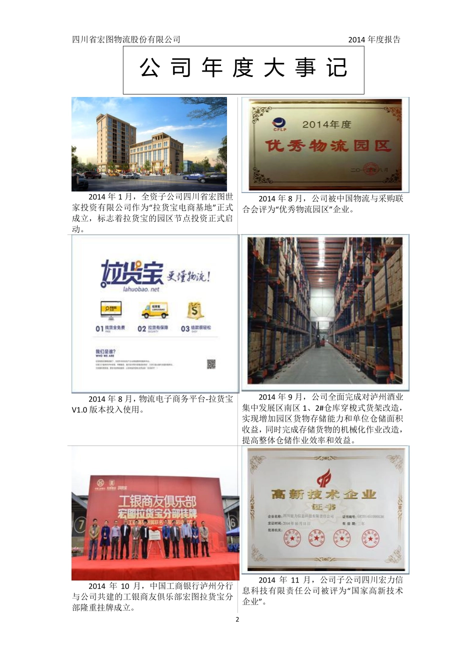 831733_2014_宏图物流_2014年年度报告_2015-04-16.pdf_第2页