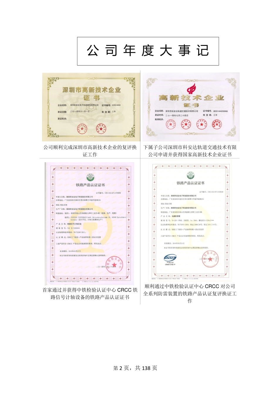 832188_2014_科安达_2014年年度报告_2015-04-12.pdf_第2页