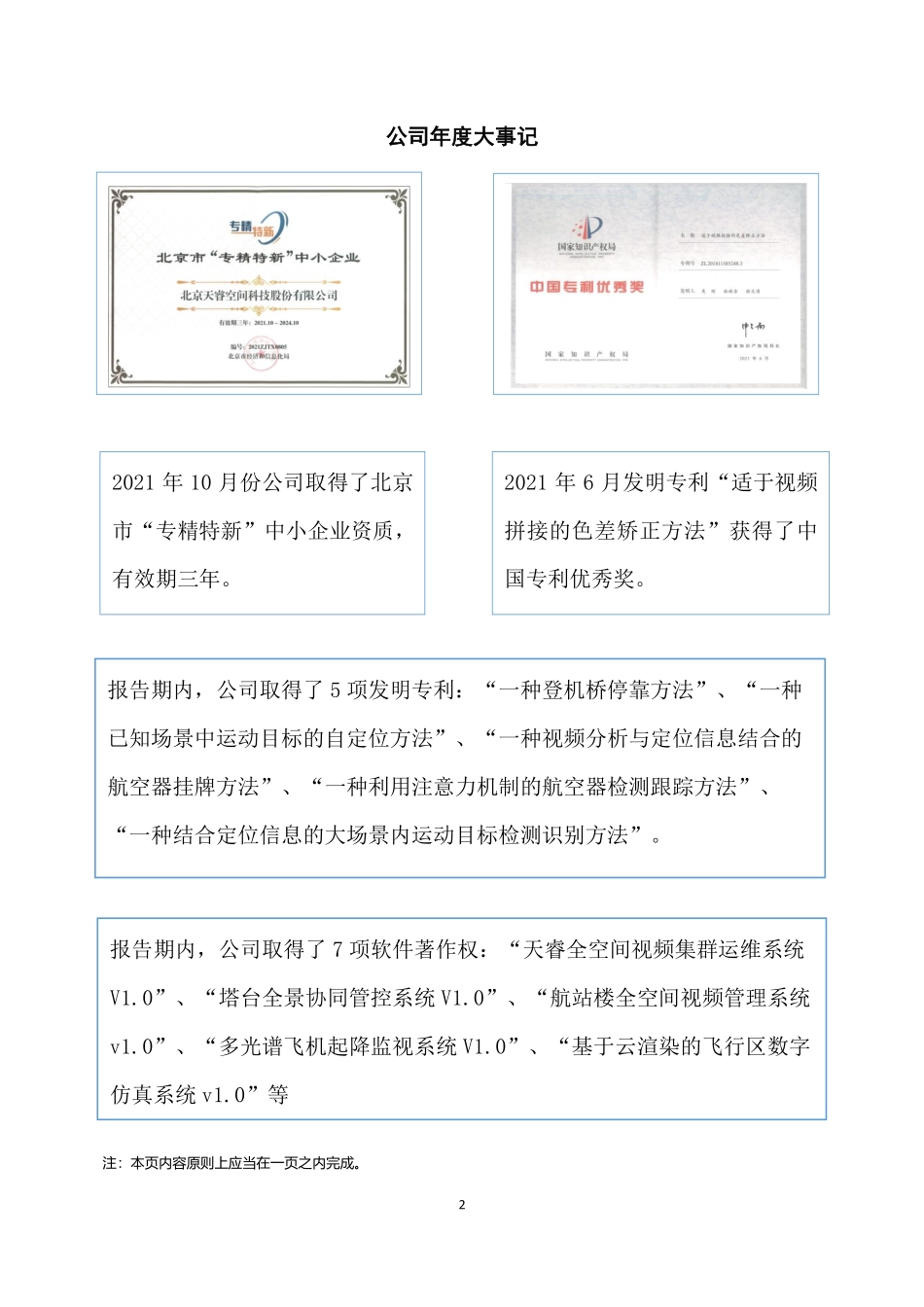 836078_2021_天睿空间_2021年年度报告_2022-04-26.pdf_第2页