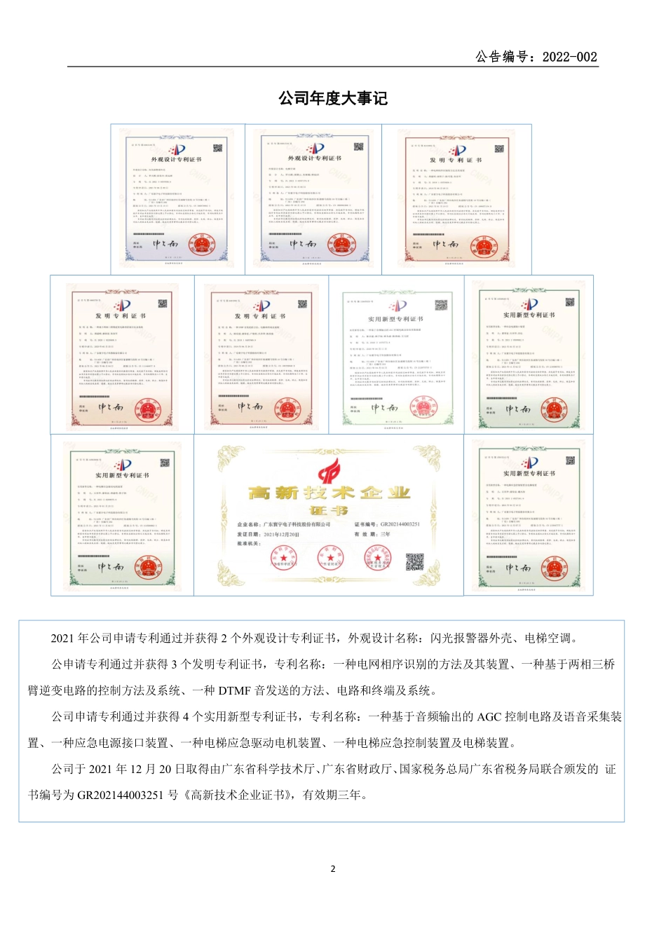 836503_2021_寰宇科技_2021年年度报告_2022-05-09.pdf_第2页