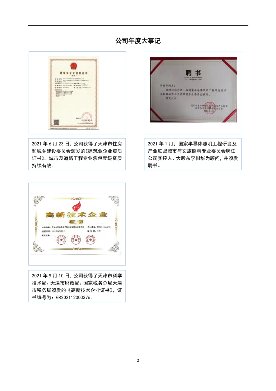 835035_2021_华彩信和_2021年年度报告_2022-06-29.pdf_第2页