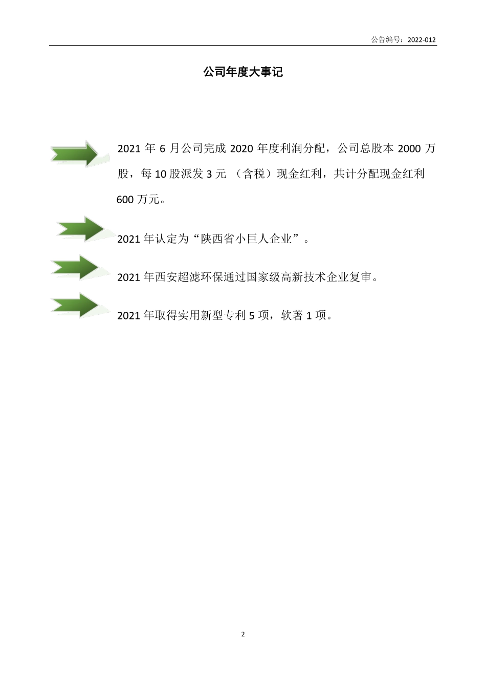 836893_2021_超滤环保_2021年年度报告_2022-03-31.pdf_第2页