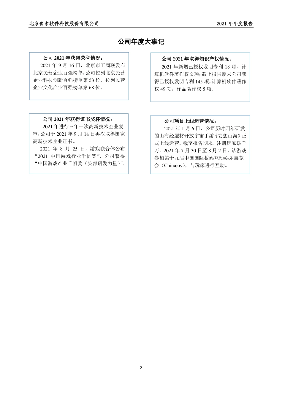 836333_2021_像素软件_2021年年度报告_2022-04-11.pdf_第2页