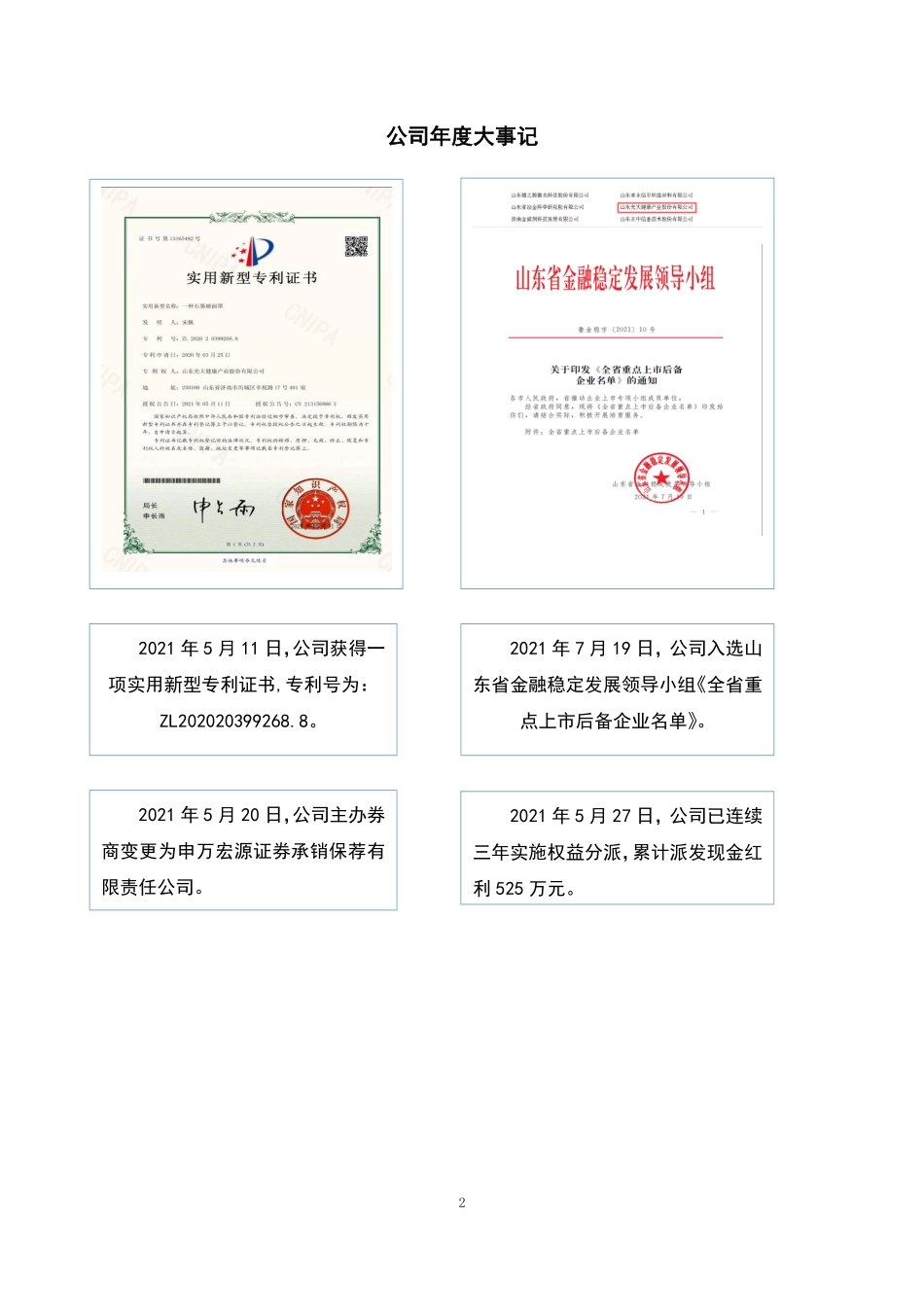 430730_2021_先大健康_2021年年度报告_2022-04-21.pdf_第2页