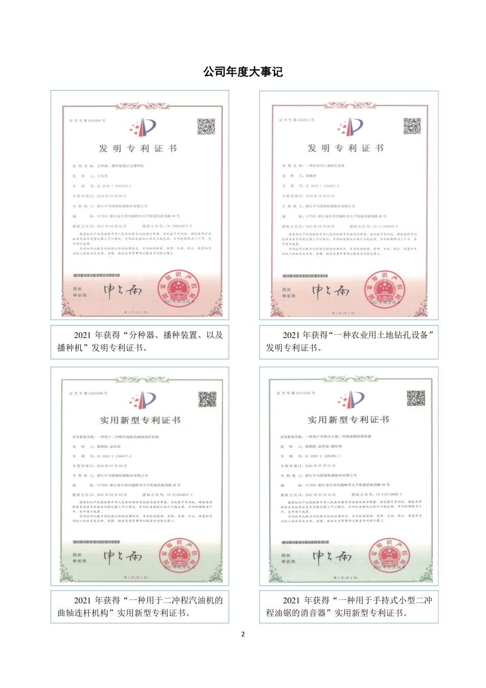 831769_2021_中马园林_2021年年度报告_2022-04-24.pdf_第2页