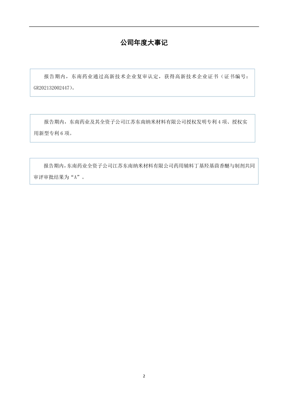 831869_2021_东南药业_2021年年度报告_2022-04-14.pdf_第2页