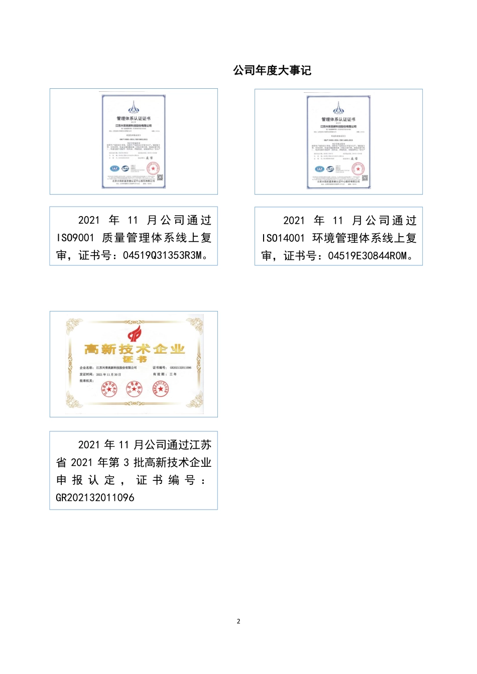831941_2021_兴荣高科_2021年年度报告_2022-04-21.pdf_第2页