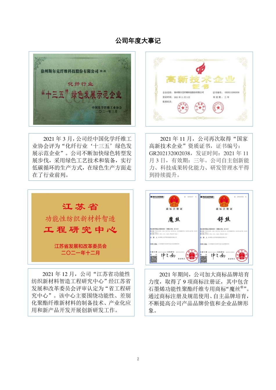 834217_2021_斯尔克_2021年年度报告_2023-04-25.pdf_第2页