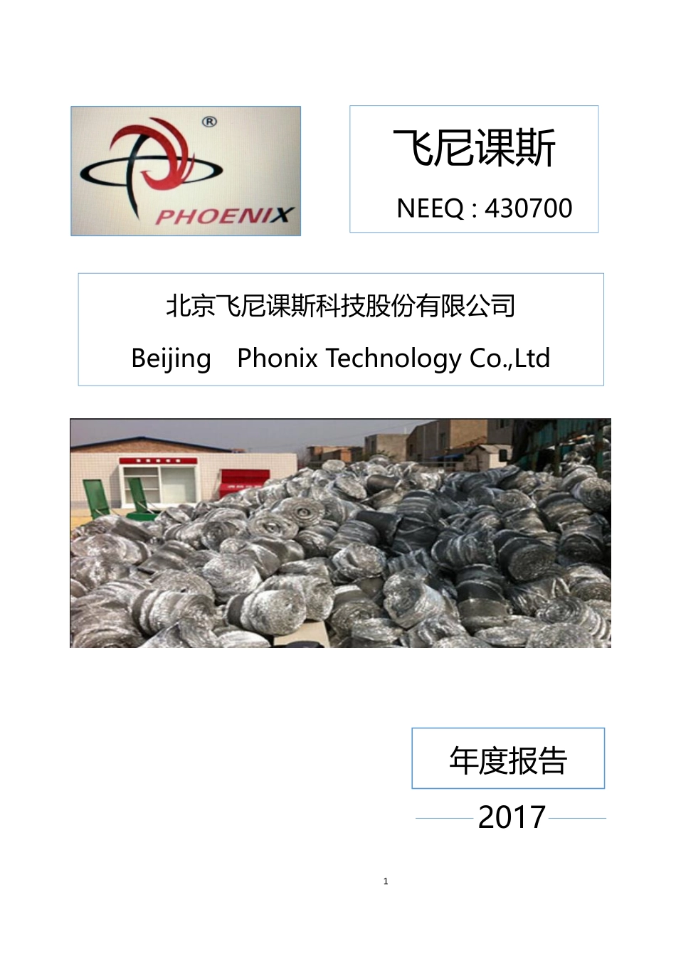 430700_2017_飞尼课斯_2017年年度报告_2018-06-28.pdf_第1页