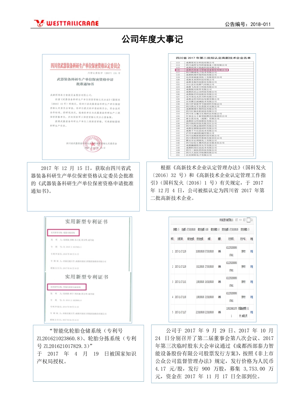 430560_2017_西部泰力_2017年公司年度报告_2018-04-24.pdf_第2页