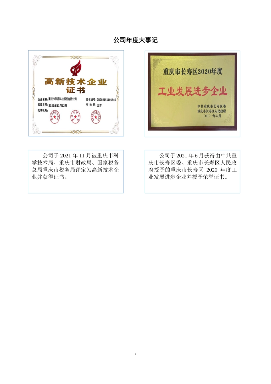 871857_2021_泓禧科技_2021年年度报告_2022-03-16.pdf_第2页