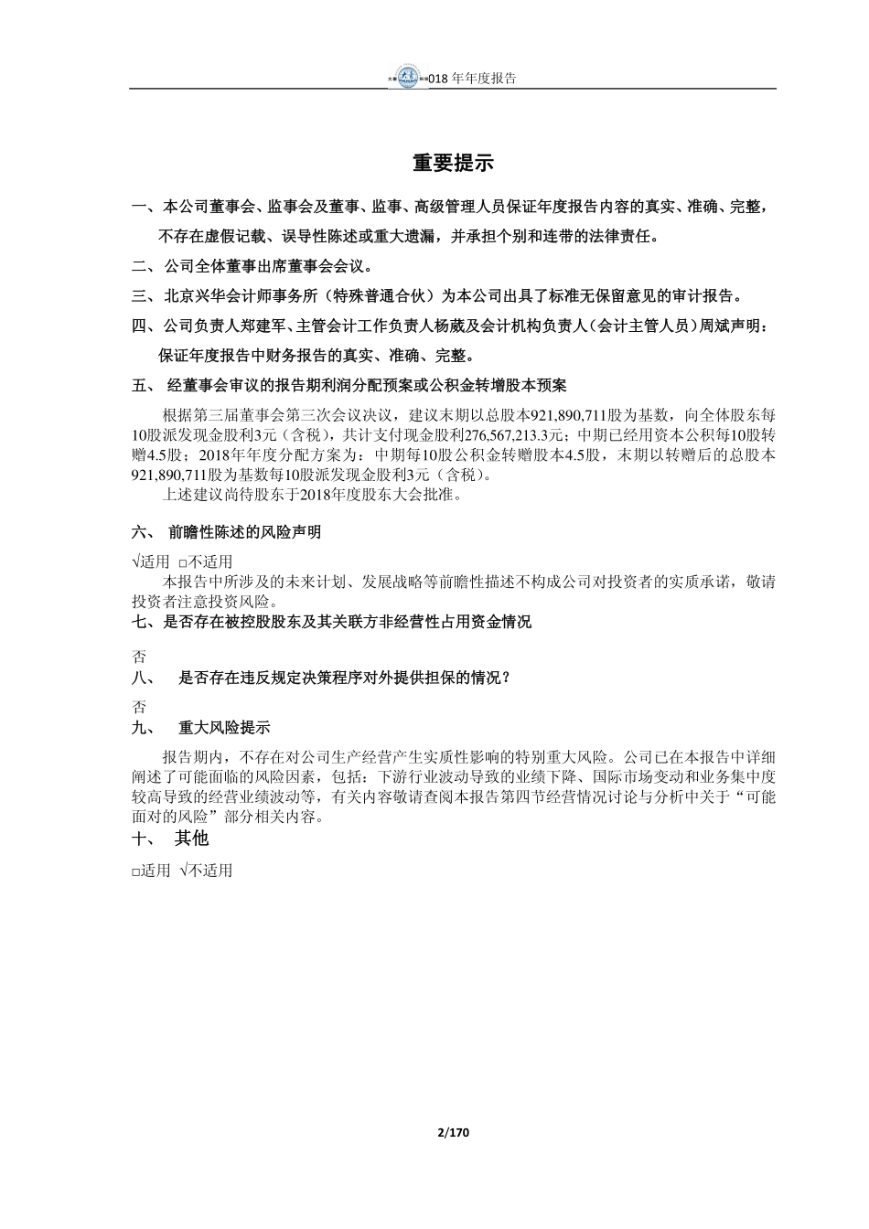 603025_2018_大豪科技_2018年年度报告（修订版）_2019-05-13.pdf_第2页