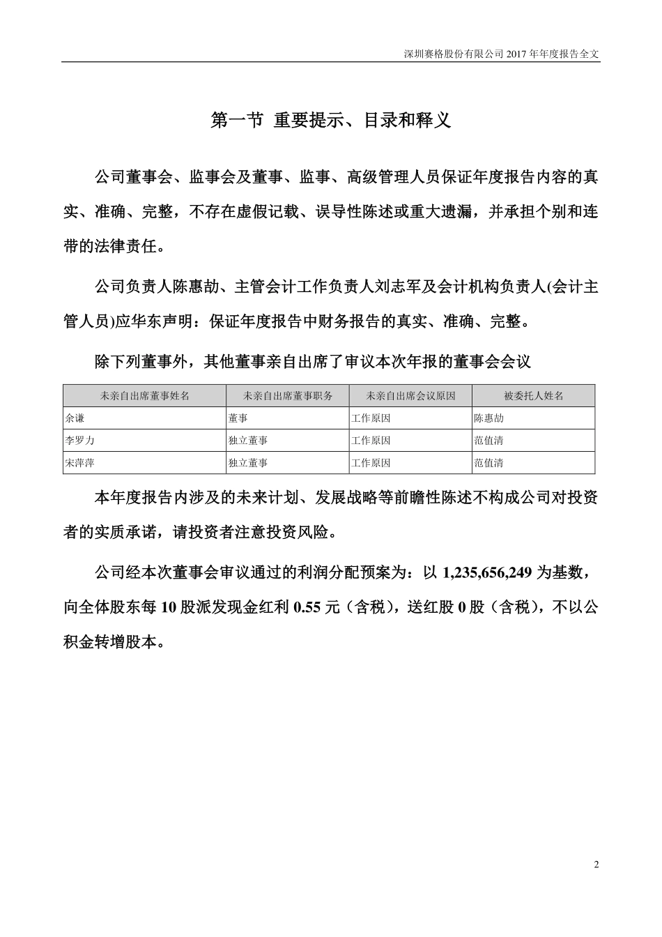 000058_2017_深赛格_2017年年度报告（更新后）_2018-06-13.pdf_第2页