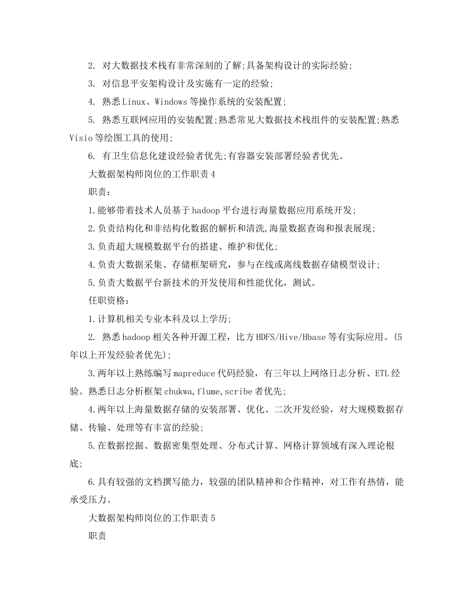 2023年大数据架构师岗位的工作职责.docx_第3页
