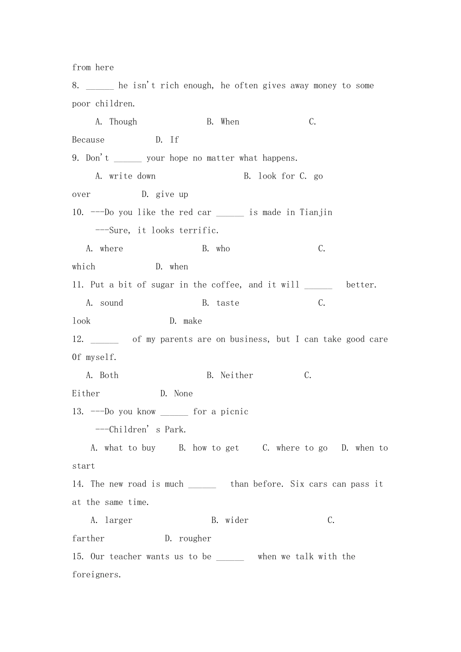 2023年大连市初中毕业升学统一考试英语试卷初中英语.docx_第2页