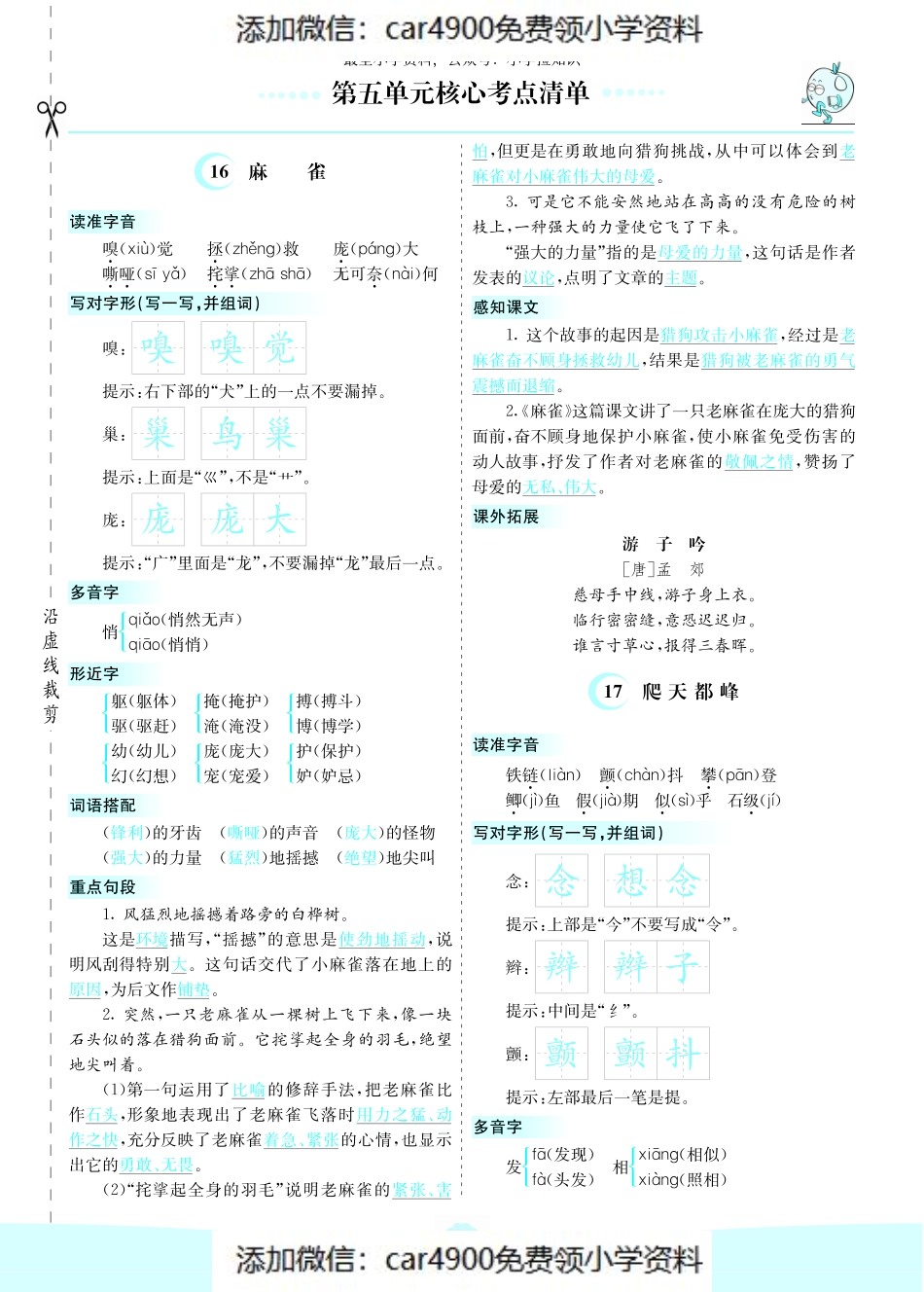第五单元核心考点清单 (2)（）.pdf_第1页
