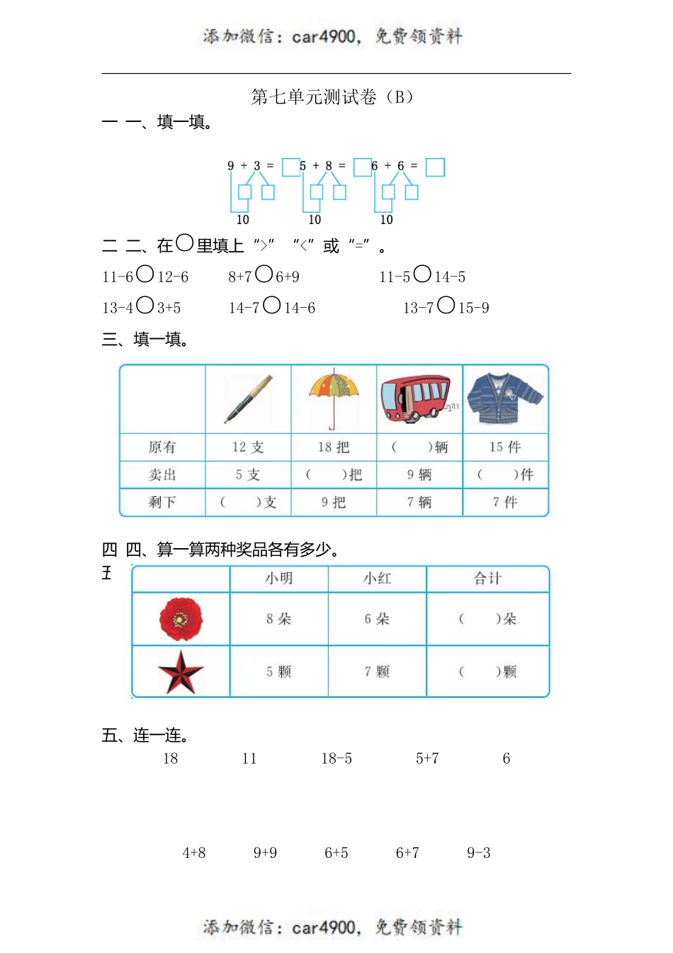 一（上）54制青岛版数学第七单元测试卷.2+.pdf_第1页