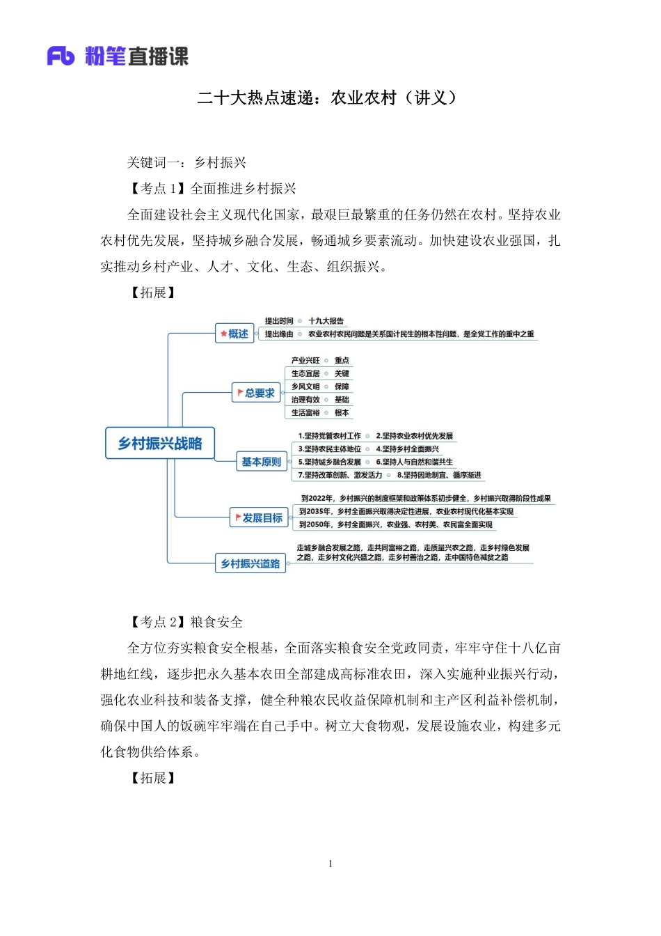 2022.11.04+二十大热点速递：农业农村+陈春雪+（讲义+笔记）（二十大热点速递）.pdf_第2页