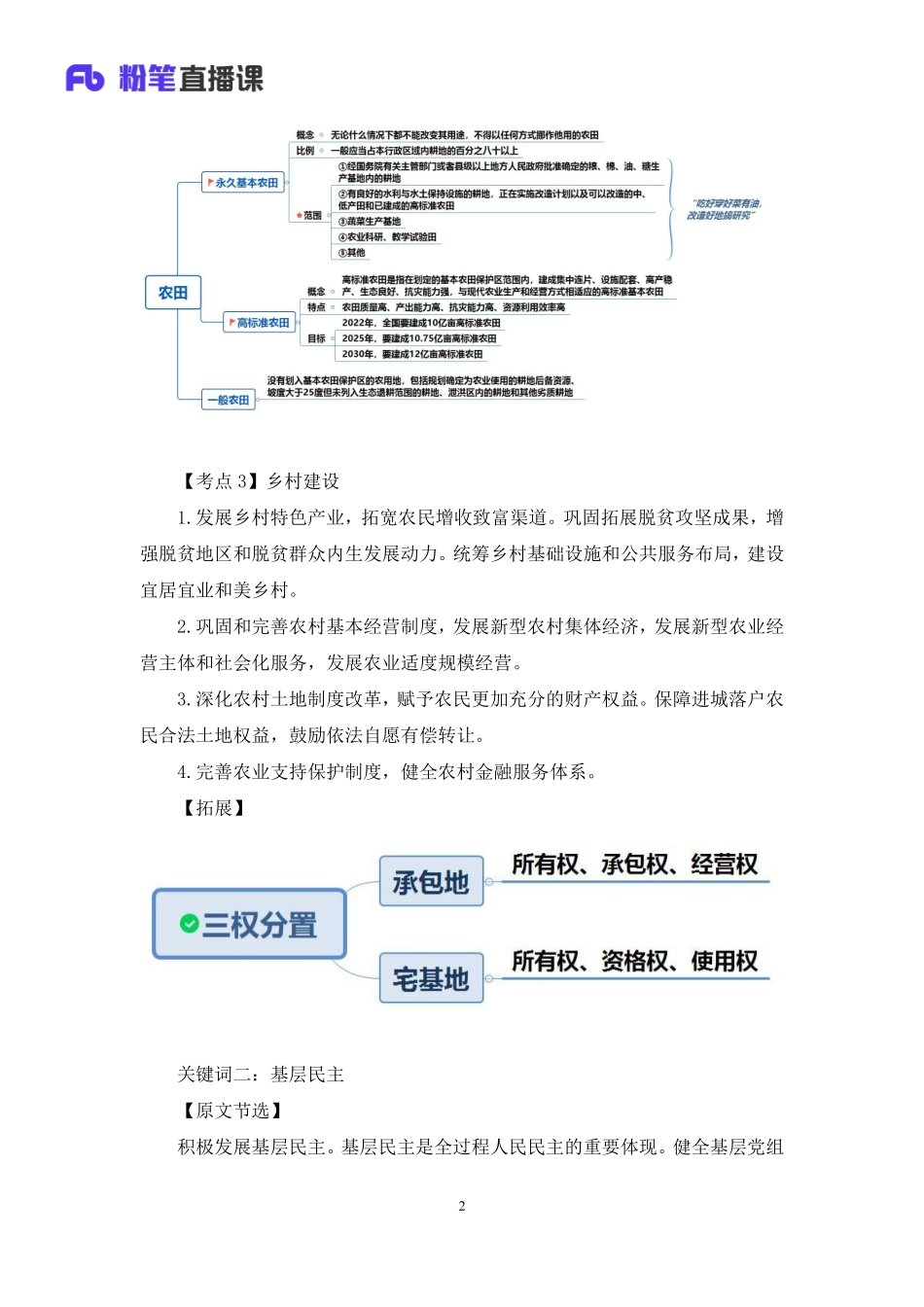 2022.11.04+二十大热点速递：农业农村+陈春雪+（讲义+笔记）（二十大热点速递）.pdf_第3页