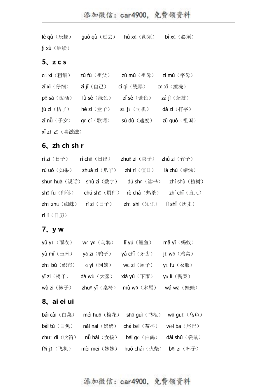 一（上）语文期末 音节拼读组词全汇总.抖音+.pdf_第2页