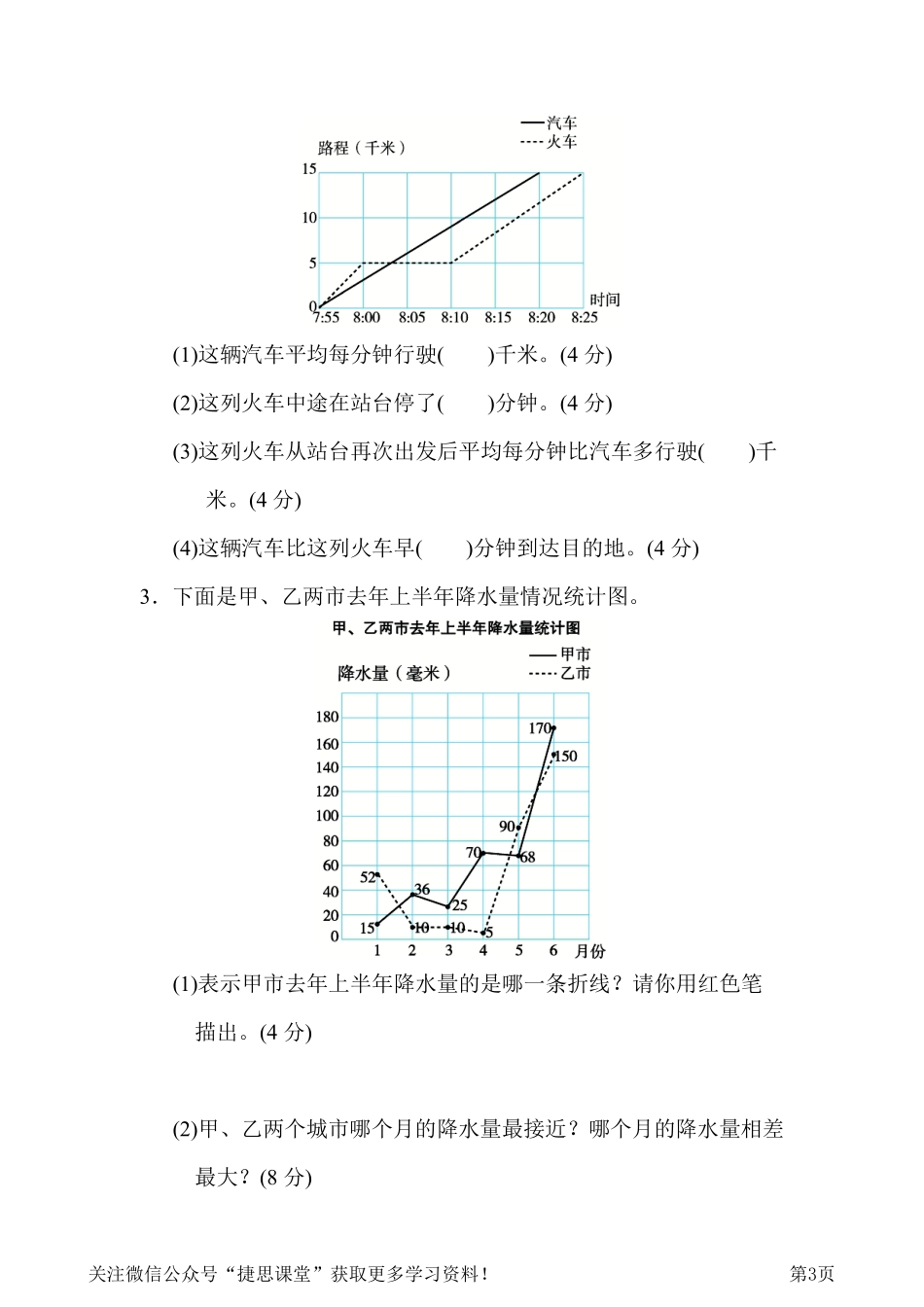 五年级下册数学冀教版周测培优卷12（含答案）.pdf_第3页