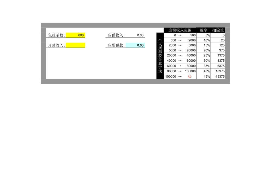 个税速算 (2).xls_第1页