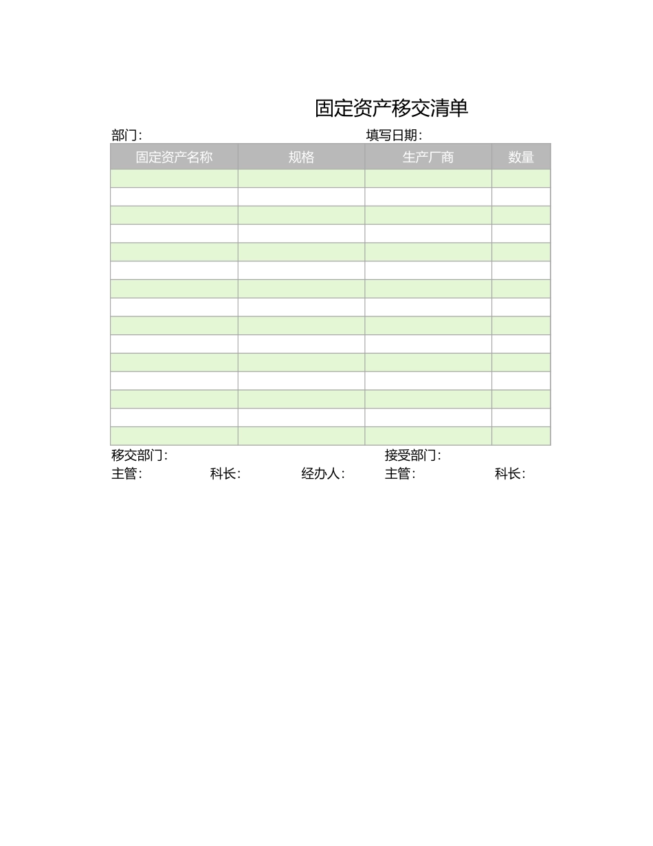 固定资产移交清单.xlsx_第1页
