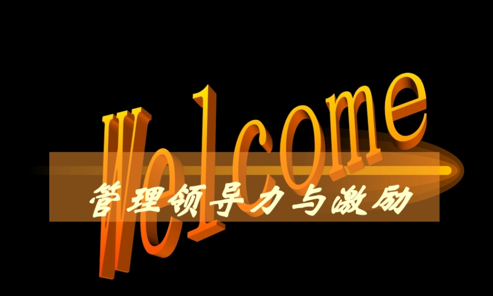 管理领导力与激励.ppt