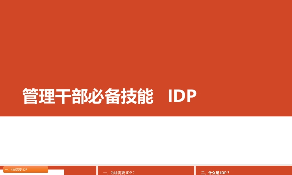 【方法】管理干部必备技能IDP.pptx