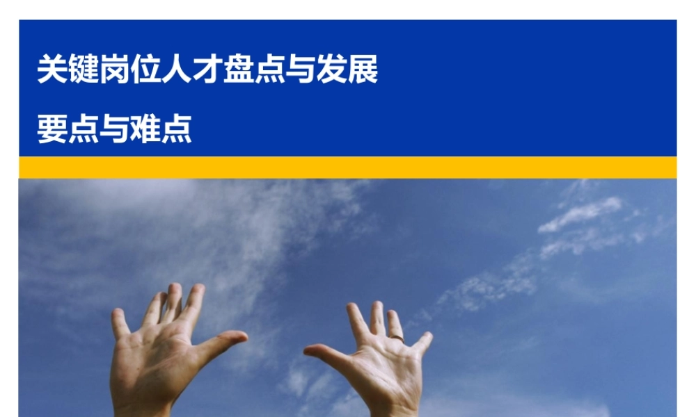方案：关键岗位人才盘点与发展.pptx