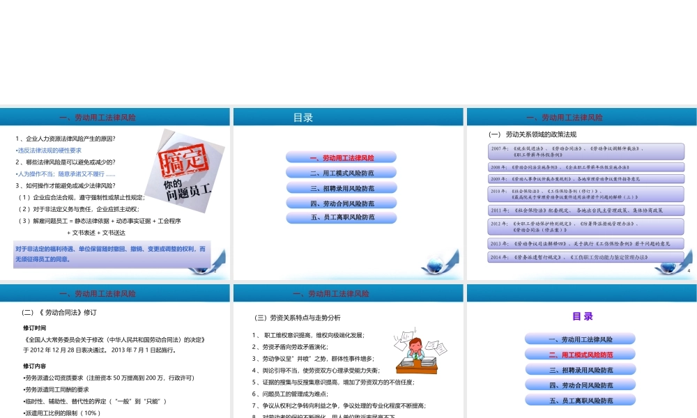 劳动用工风险分析与防范.ppt