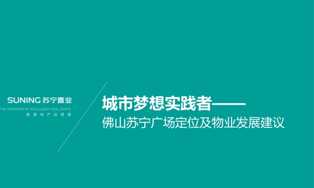 90.2018佛山苏宁广场定位及物业发展建议-世联出品.pptx