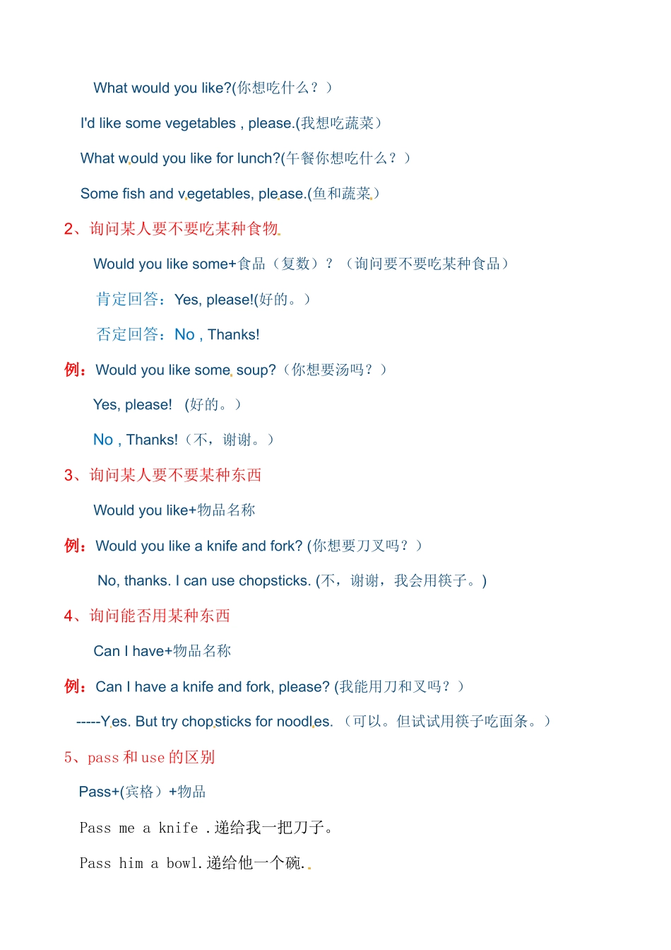 【考点一网打尽】四年级上册英语单元重点知识归纳-Unit 5Dinner's ready 人教PEP.docx_第2页