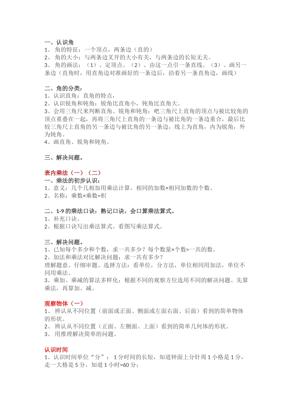 二（上）沪教版数学重点知识点汇总预习.doc_第2页