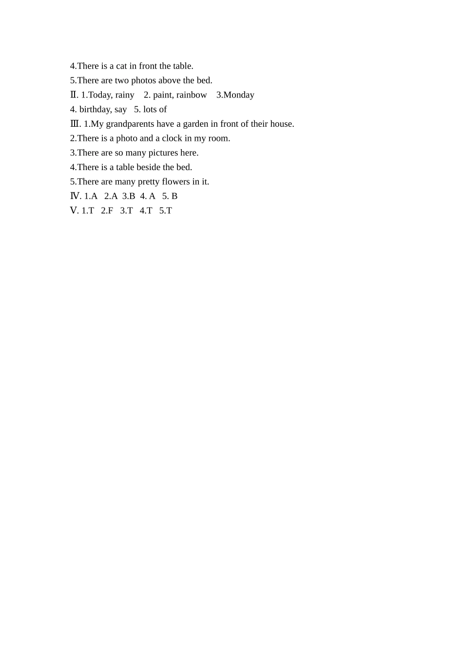 【分层训练】五年级上册英语课时练习-Unit 5There is a big bed. 第六课时人教PEP（含答案）.doc_第3页