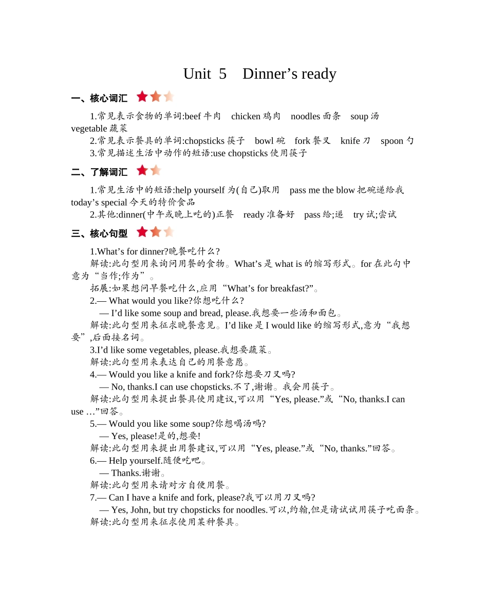 Unit 5 知识清单.docx_第1页