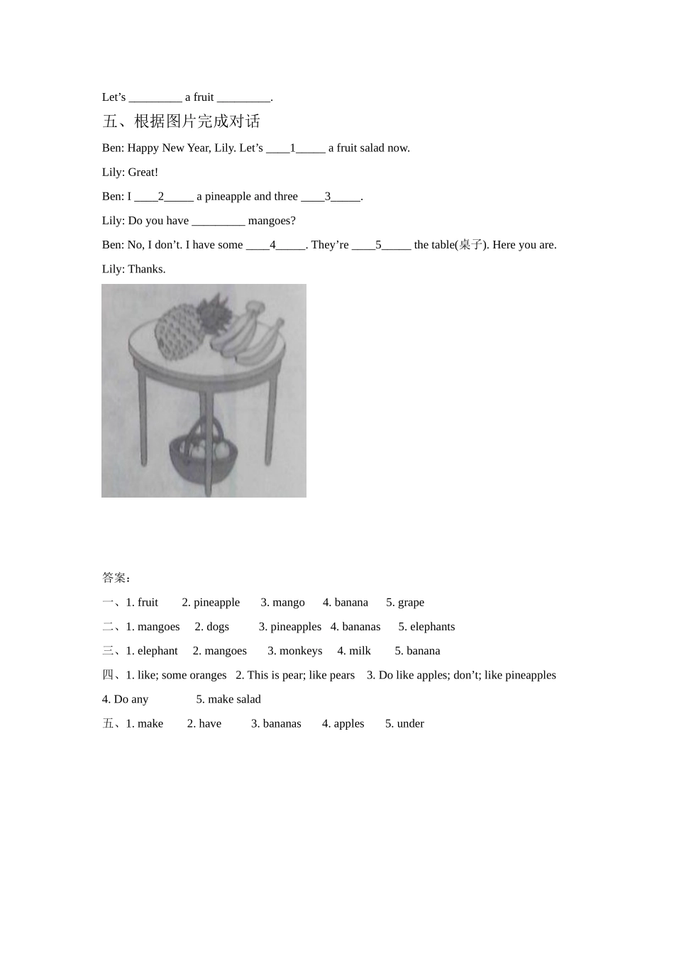 Unit 2 Let's make a fruit salad 同步练习1.doc_第2页