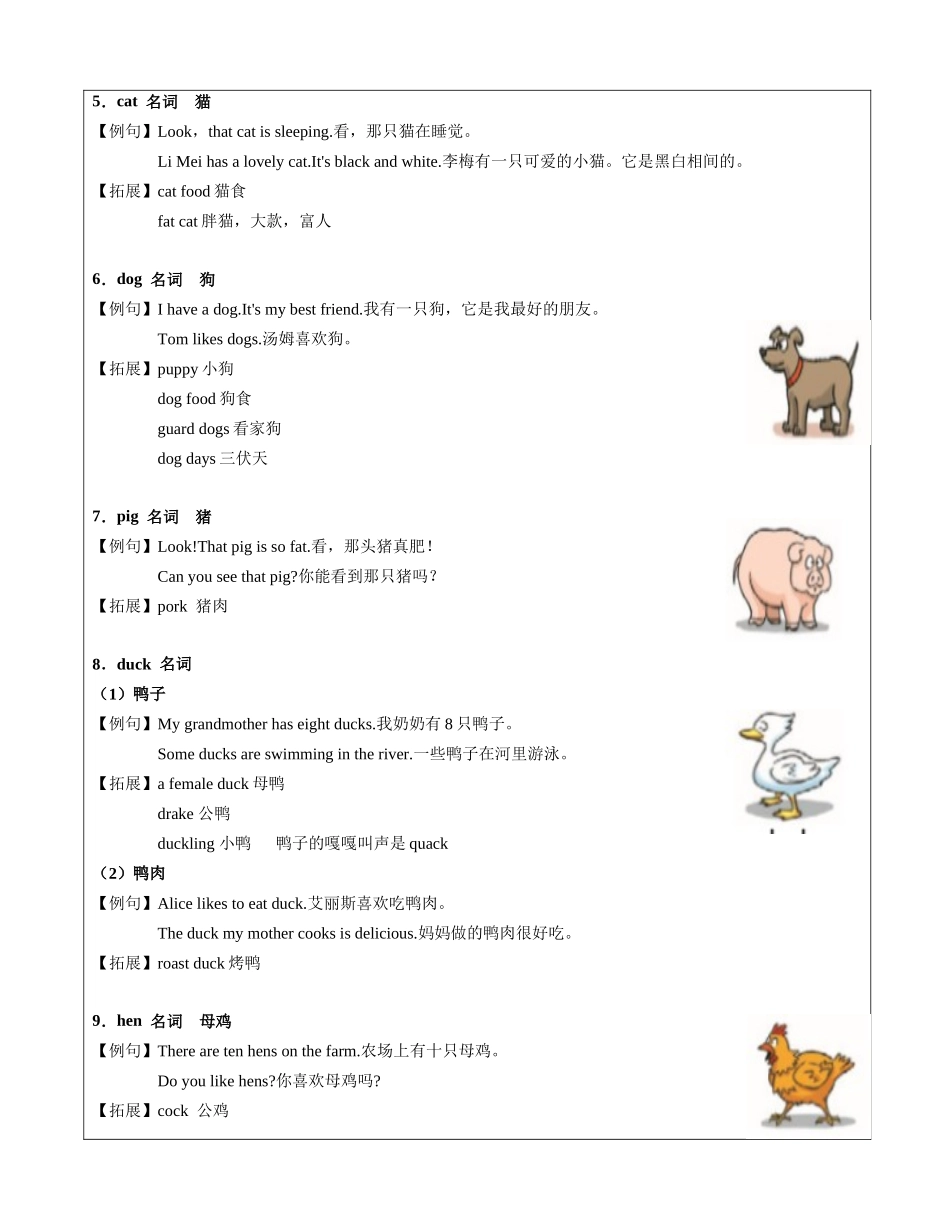 牛津英语-英语-三年级-第12讲-M4U2重点词汇句型语法复习 学生版.docx_第2页