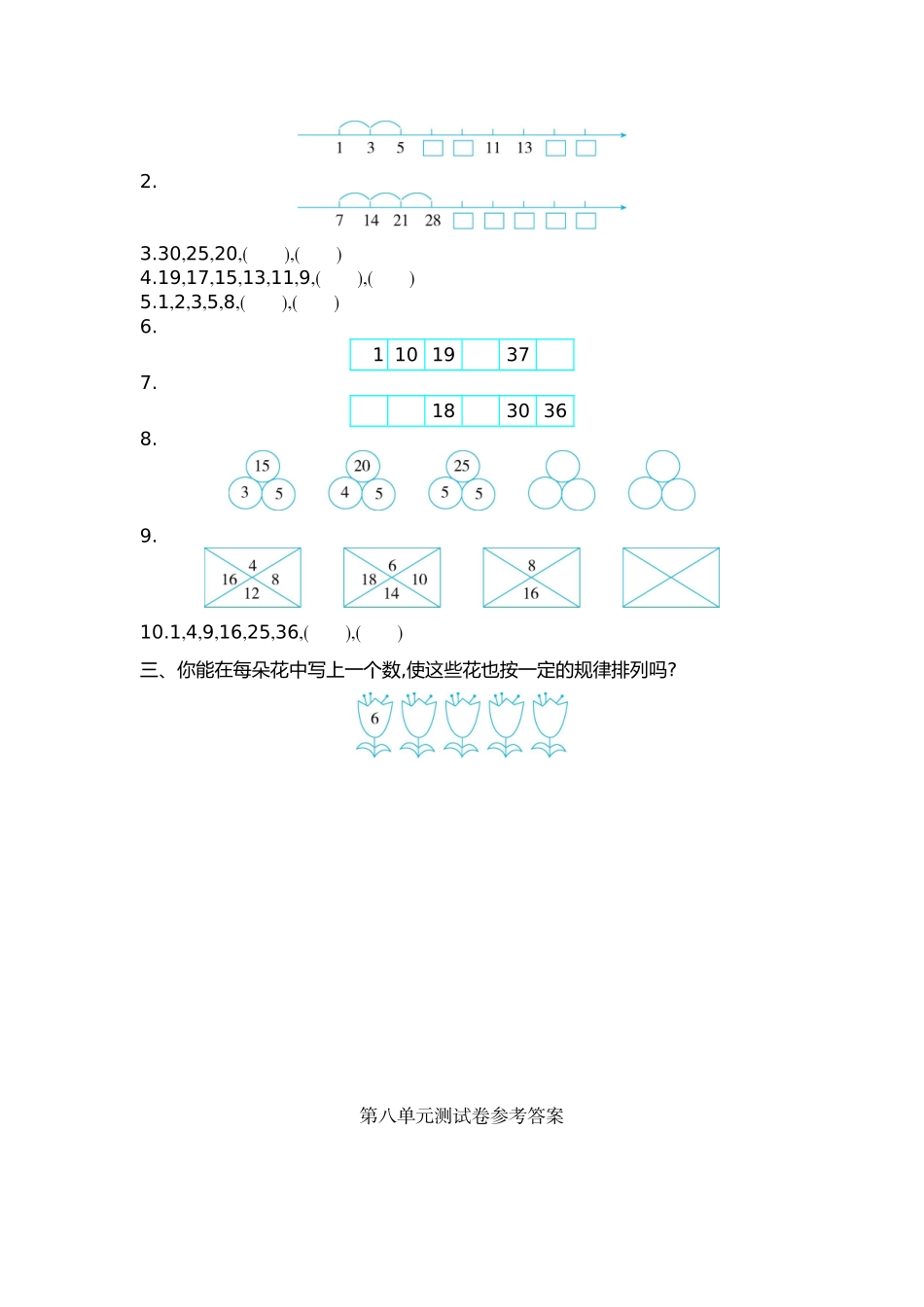 二（上）冀教版数学第八单元测试卷.doc_第2页
