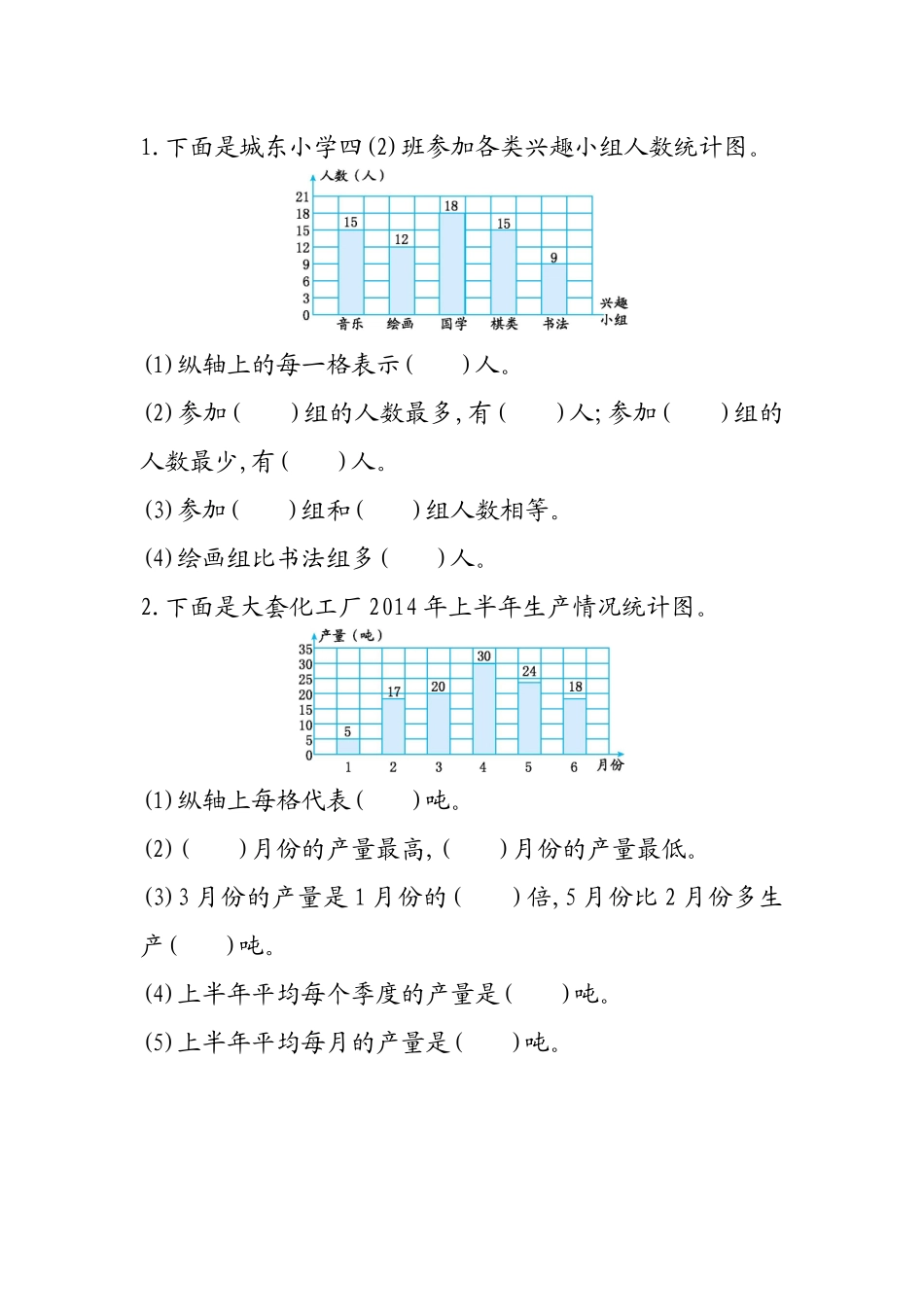 6.2认识1格表示多个单位的条形统计图.docx_第1页