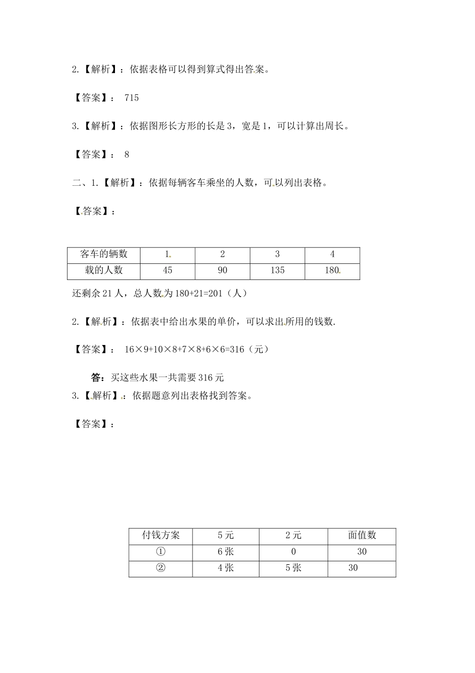 三年级上册数学一课一练-5.1 列表法解决问题-苏教版（优尖升教育）.docx_第3页