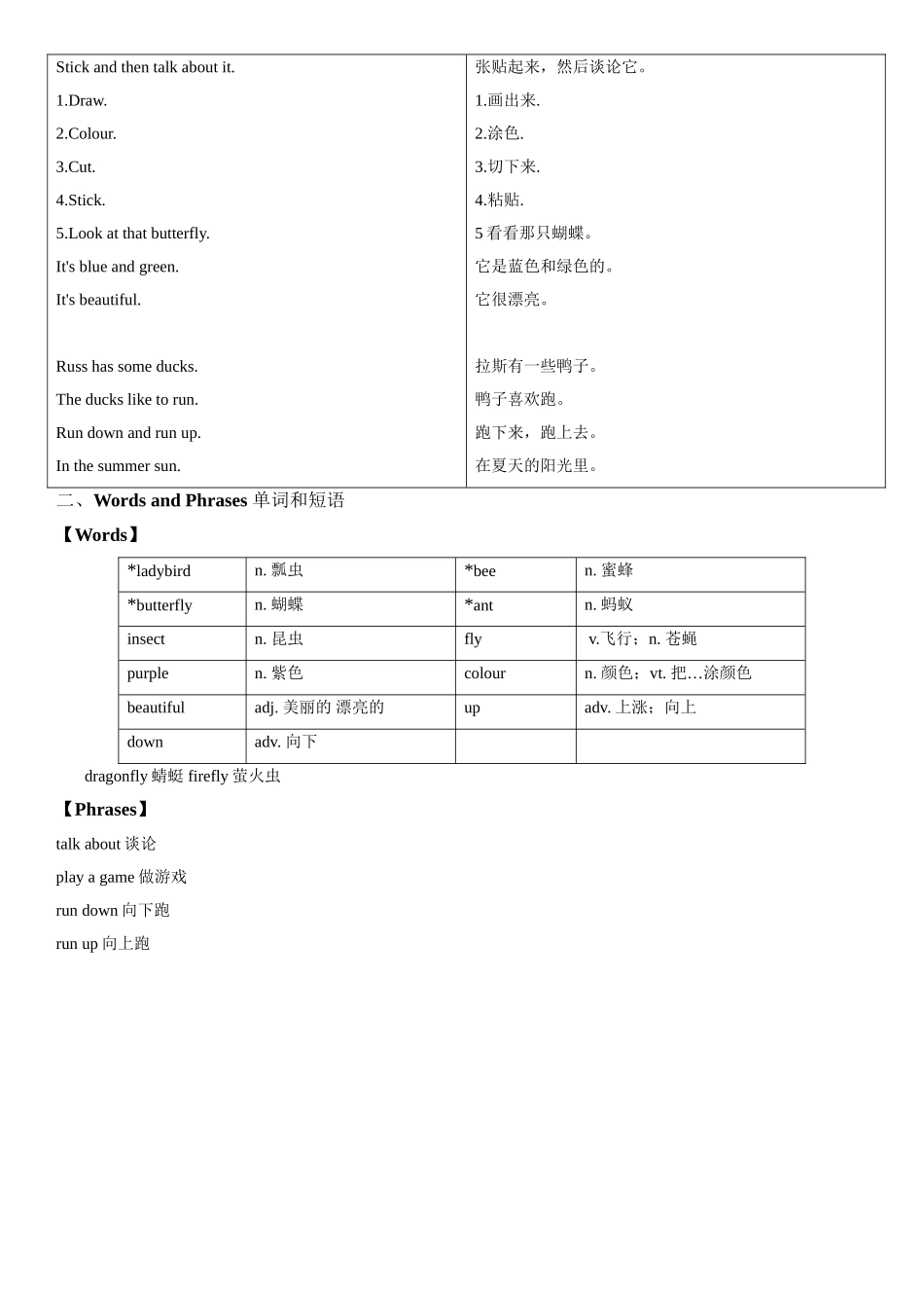 三年级上册英语辅导及作业-m4 unit 1 insects a∣牛津上海版（一起）含答案.doc_第2页