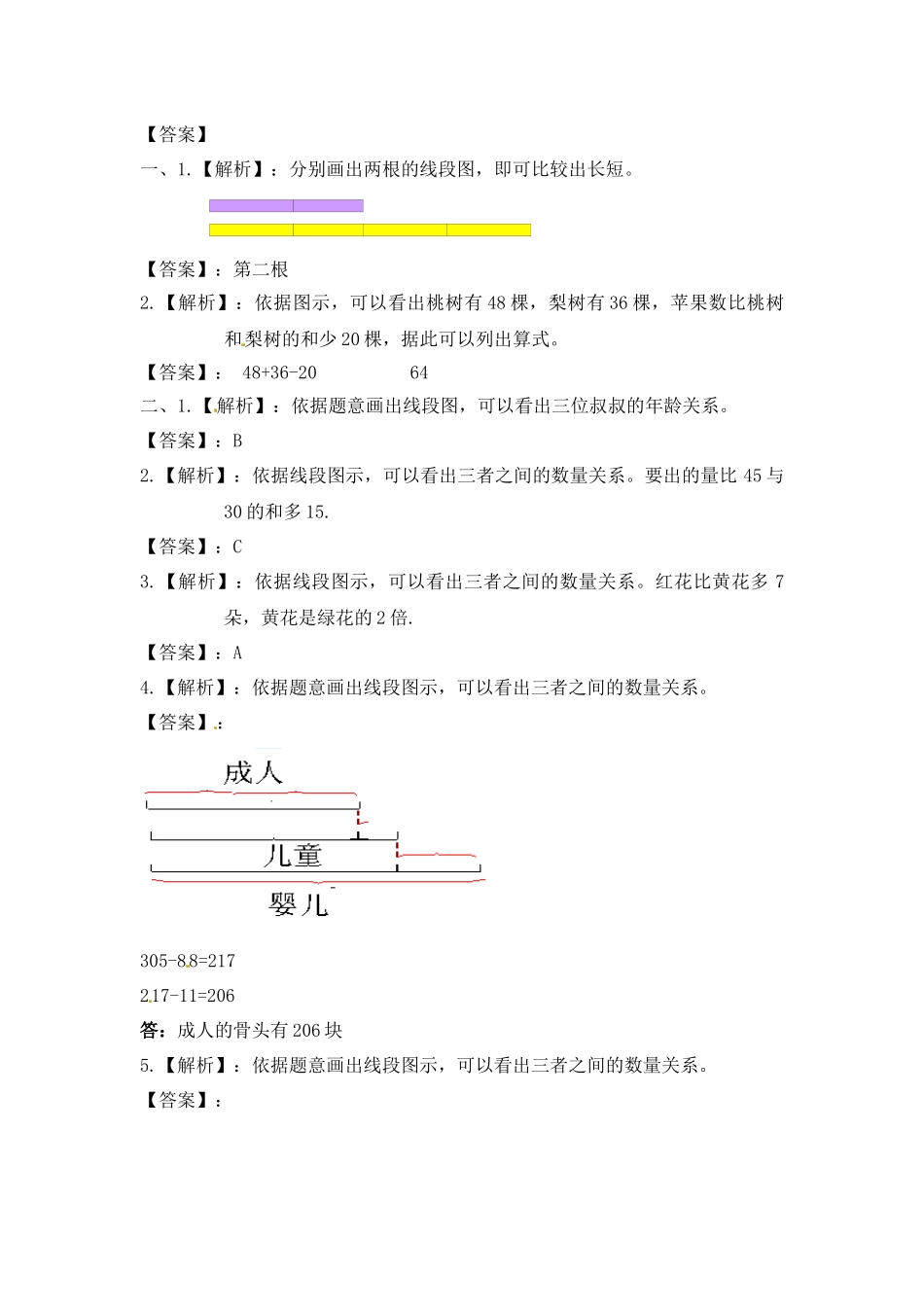 三年级上册数学一课一练-5.2画线段图解决问题-苏教版（优尖升教育）.docx_第3页